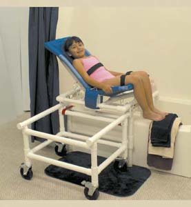 MJM International Reclining Bath/Shower Chair (Medium), No Base No Casters, 130 Lbs Weight Capacity 