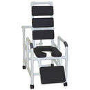 MJM International 100 Series - Reclining Tp Shower Chair  Reclining TOTAL BLACK  padding shower chair w/ ope