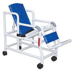 MJM International Pediatric Tilt "n" Space Shower Chair with Open Front Soft Seat, Buckle Safety Belt, and Double Drop Arm, 175 Lbs Weight Capacity 