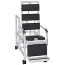 MJM International 100 Series - Reclining Tp Shower Chair  Tilt "n" space shower chair - TOTAL Black padding