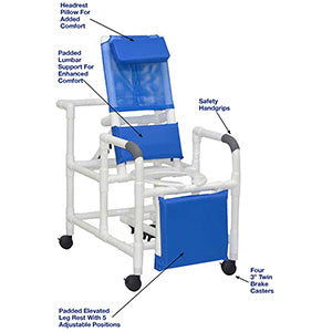 MJM International 100 Series - Reclining Shower Chairs