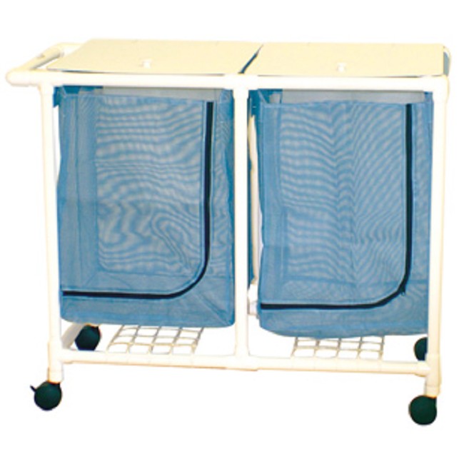 MJM International Space Saving Single Hamper W/Leak Proof Bags Only, 35 Gal Cap Per Bag, 3" Twin Casters