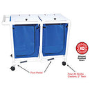 MJM International 200 Series - Hampers  Double Hamper with Mesh Bag (25.71 Gal Cap per Bag