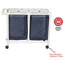 MJM International 200 Series - Hampers  Double Hamper with Mesh Bags (25.71 Gal Cap per Ba