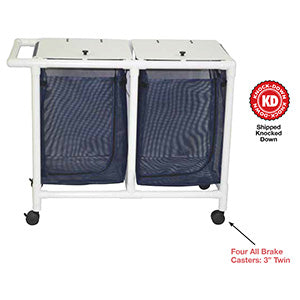 MJM International 200 Series - Hampers  Double Hamper with Mesh Bags (25.71 Gal Cap per Ba