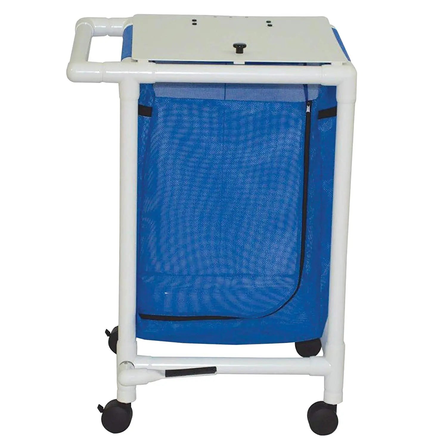 MJM International Single hamper w/leakproof bag only, 35 gal capapcity, with foot pedal 3" twin casters 