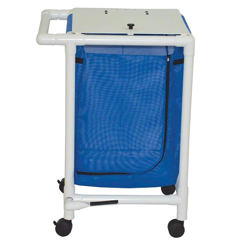 MJM International Single hamper w/leakproof bag only, 35 gal capapcity, with foot pedal 3" twin casters 