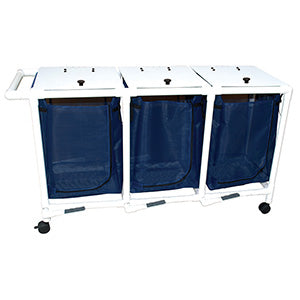 MJM International 200 Series - Hampers  200 Series - Hampers - Triple hamper w/mesh bags (