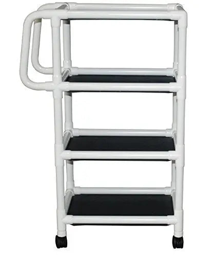 MJM International 3-shelf utility cart (no cover )shelf size: 20" x 25", 75 lbs per shelf 