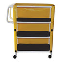 MJM International Mri Line Series  Non-Magnetic 3-Shelf Utility/Linen Cart with Mesh