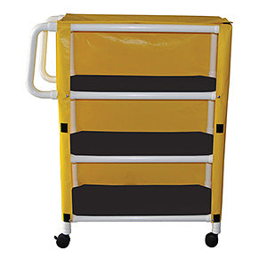 MJM International Mri Line Series  Non-Magnetic 3-Shelf Utility/Linen Cart with Mesh