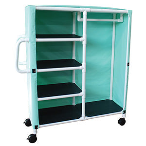 MJM International 300 Series - Linen Carts  300 Series - Linen Carts - Combo cart, 1/2 clothes