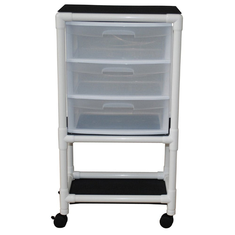 MJM International NON-Magnetic Universal cart with 3 slide out drawers; drawer size: 19.125" W x 14" D x 6.5" H