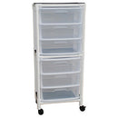 MJM International Rehab Series  Rehab Series - Universal cart with 6 slide out dra