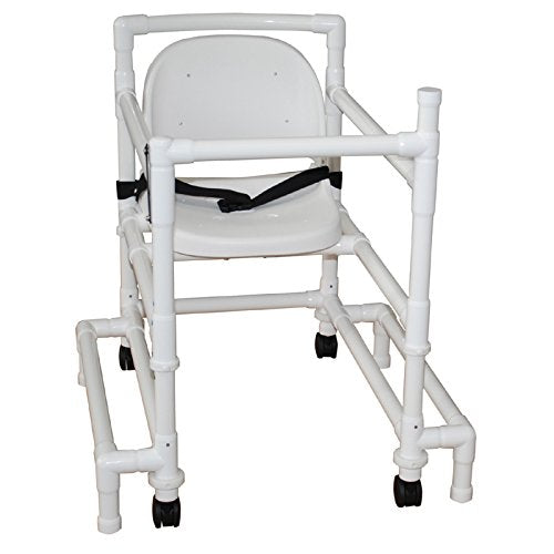 MJM International 18" internal width, anti-tip outriggers, 3" twin casters, height adjustable with accessory bag