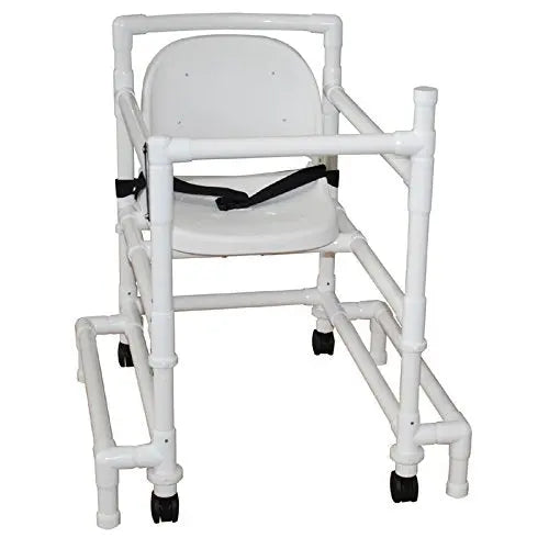 MJM International 18" internal width, anti-tip outriggers, 3" twin casters, height adjustable with accessory bag 