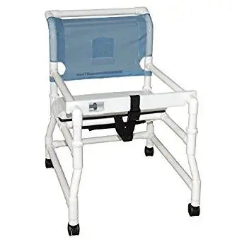 MJM International 22" internal width, anti-tip outriggers-3" twin casters, height adjustable, 375 lbs wt cap 
