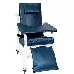MJM International Standard 3-position recline Geri-Chair (18" internal width) with elevated leg rest and dual drop arms, 300 lbs wt cap 
