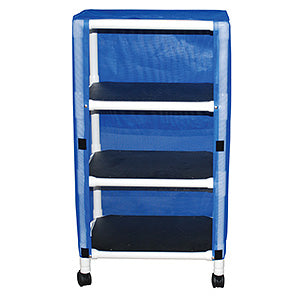 MJM International Echo Line Series  Echo 3-Shelf Mini-Linen Cart with Mesh or Solid Vi