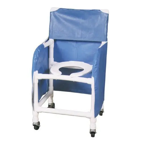 MJM International Privacy skirt (3/4 length) w/solid vinyl fabric for 26" internal width shower chair 