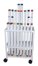 MJM International Therapy Rehab Weighted Bars, WHITE 6.5 LBS 48" length 