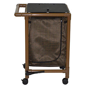 MJM International Woodtone Series  WoodTone Series - Woodtone single hamper w/mesh ba