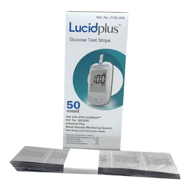 Vidan Diagnostics LLC Blood Glucose and Ketone Test Strips Lucidplus 50 Strips per Pack For B - Ketone Plus Meter (50/BX) 