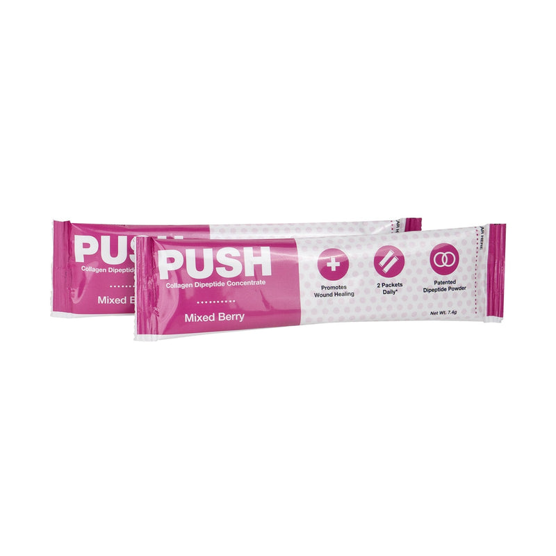 Global Health Products Oral Supplement PUSH Collagen Dipeptide Concentrate Mixed Berry Flavor Powder 7.4 Gram Individual Packet (180/CS) 