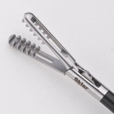 Sklartech 5000 Single Port Endo Clinch forceps - Double Curve, Ratchet Handle, Complete Unit 35cm, 5mm - 31-9407 