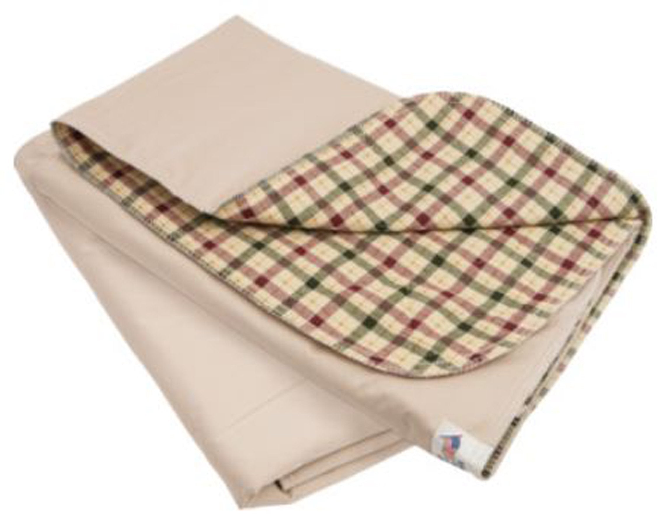 Beck's Classic Beck's Classic Reusable Underpad, Autumn Beige Plaid, Heavy Absorbency, 34 x 36" (12/DZ) 