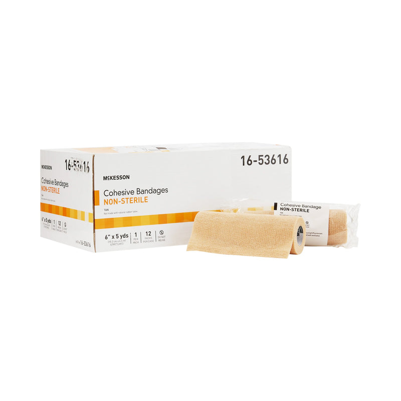 McKesson Self-adherent Closure Cohesive Bandage, 6 Inch x 5 Yard (Case of 12)