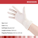 McKesson Stretch Vinyl Exam Glove, Small, Ivory (Case of 1000)