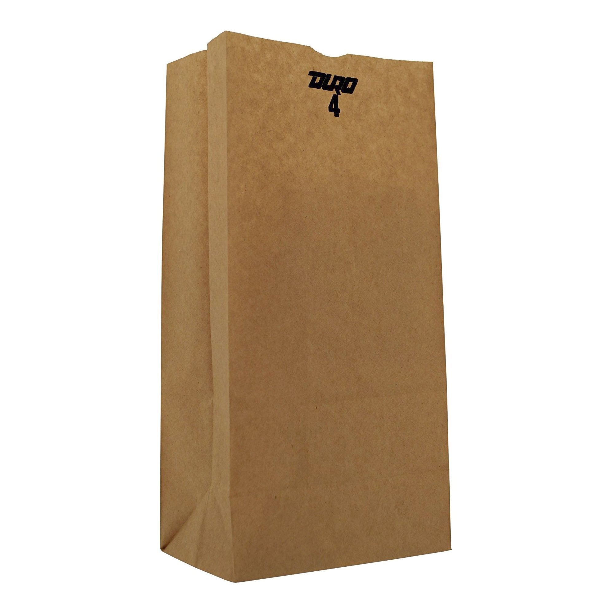 RJ Schinner Co Grocery Bag Duro Brown Kraft Recycled Paper #4 (500/CS) 