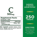 US Nutrition Nature's Bounty Vitamin C-500 mg Tablets 