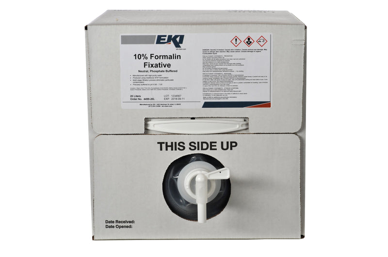 EK Industries Inc Histology Reagent Neutral Phosphate Buffered Formalin Fixative 10% 20 Liter 