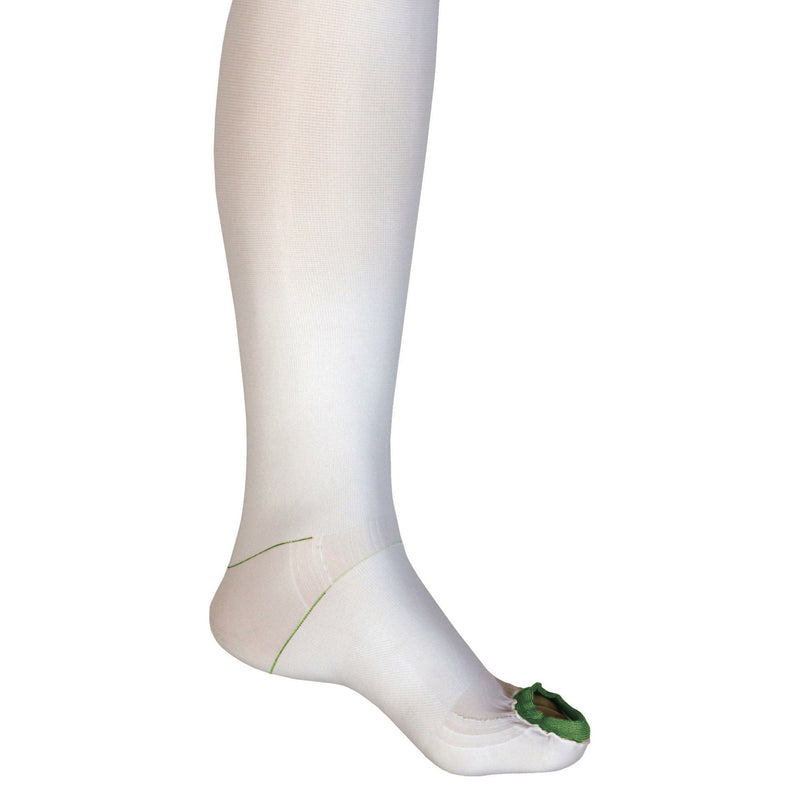 Anti-embolism Stocking UltraCARE Knee High X-Large / Regular White Inspection Toe (Case of 12 Pairs)