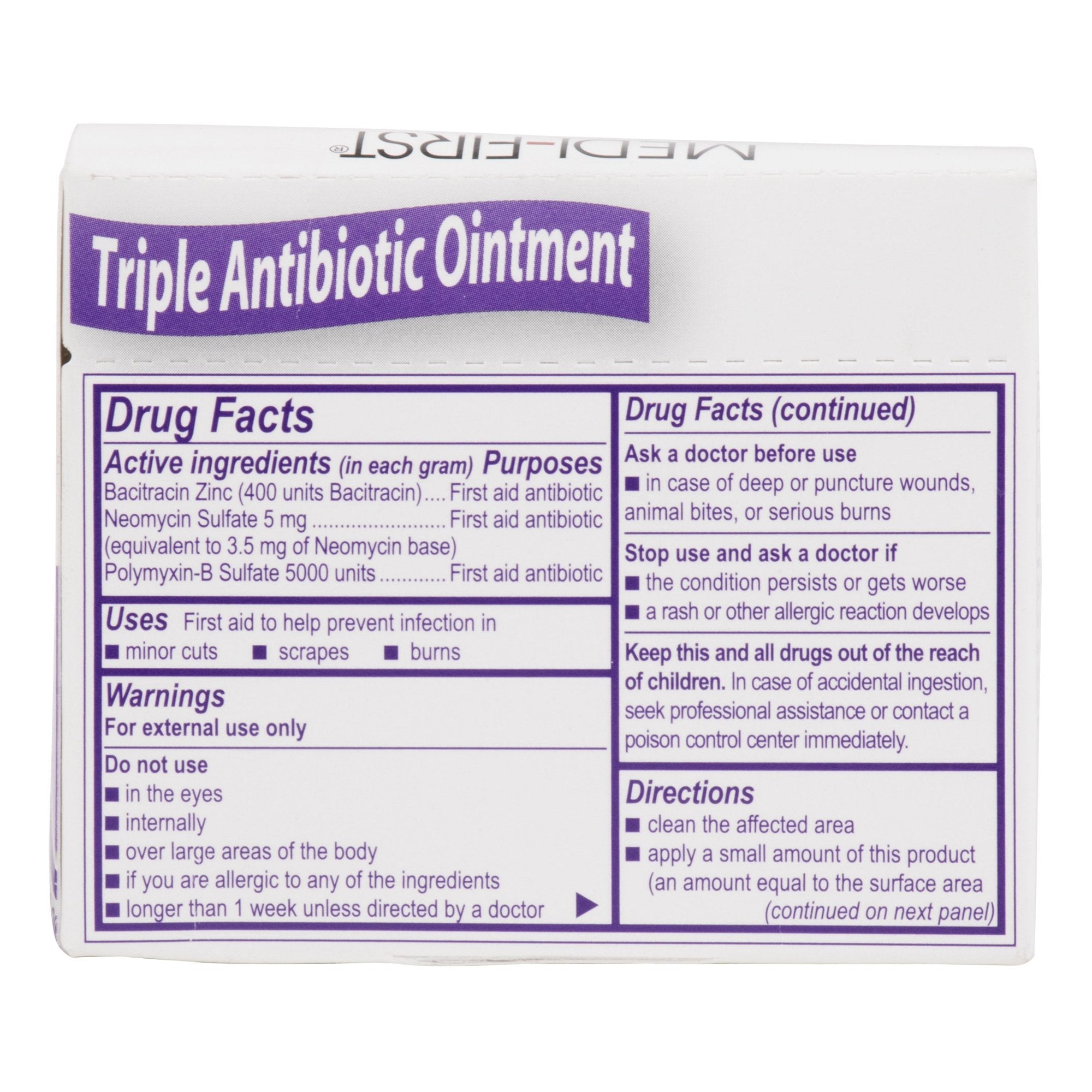 Medique Products Medi-First Bacitracin / Neomycin / Polymyxin B First Aid Antibiotic (900/CS) 