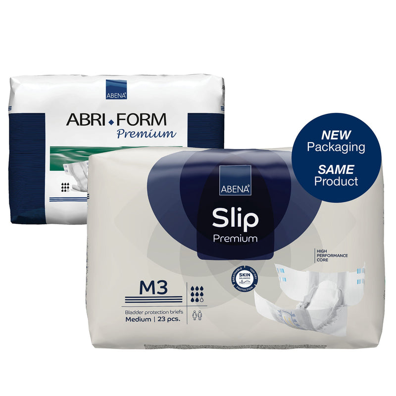 Abena Slip Premium M3 Incontinence Brief, Medium (Pack of 23)