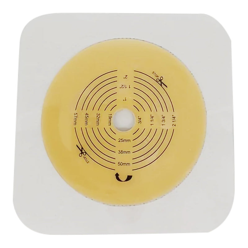 Ostomy Barrier Safe n Simple Trim to Fit, Standard Wear Flexible Tape 70 mm Flange Up to 2-1/4 Inch Opening 5 X 5 Inch (10/BX) 