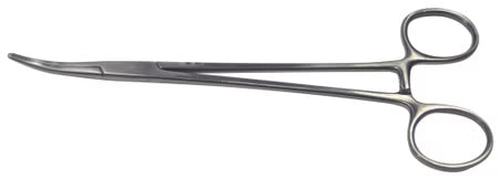 BR Surgical SCHNIDT Tonsil Hemostatic Forceps, ring handle, curved, serrated, 7½"