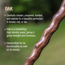Brazos Twisted Oak Traditional Handcrafted Walking Cane, 37-Inch (Each)