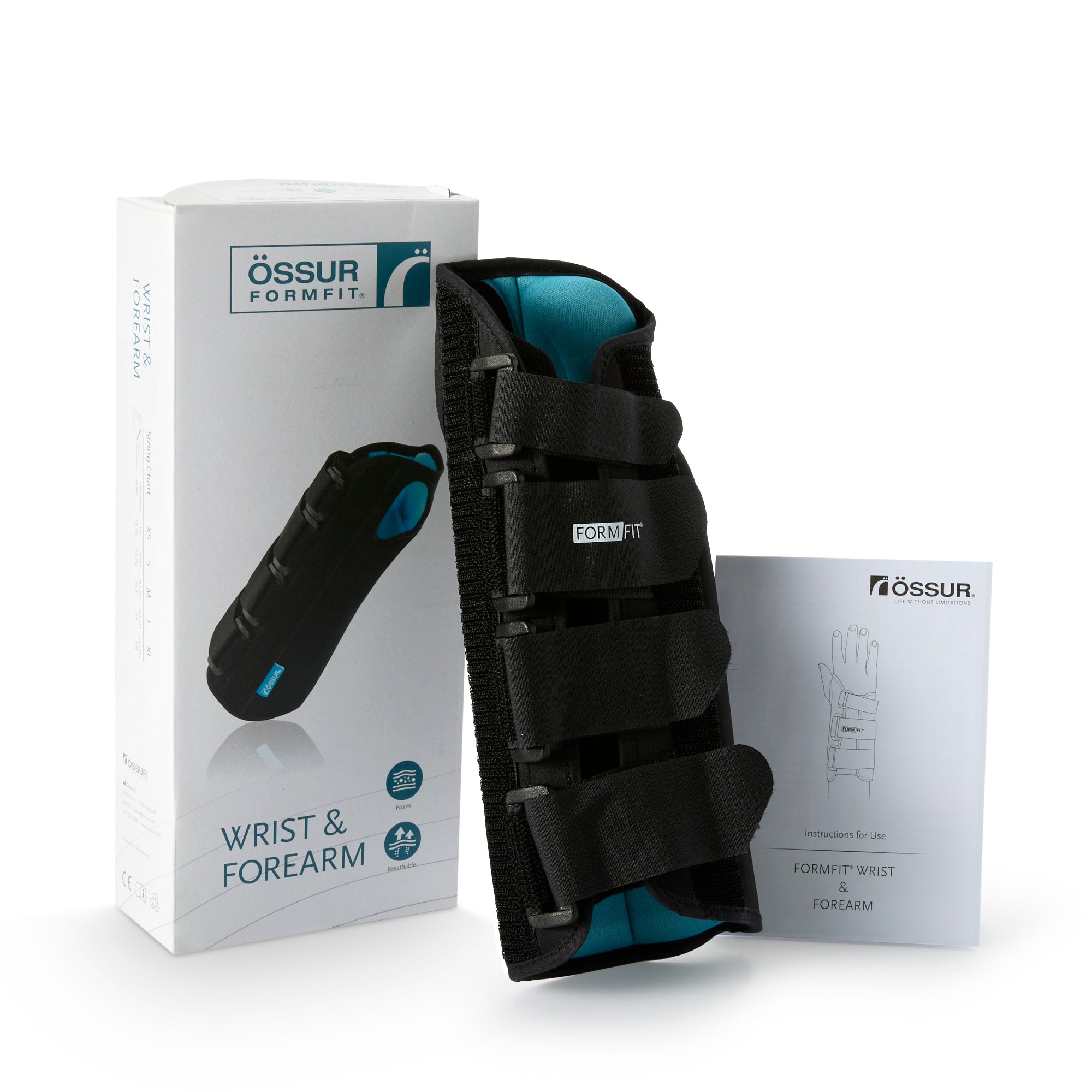 Wrist / Forearm Brace Ossur Formfit Aluminum / Cotton / Polyester Right Hand Black Medium 