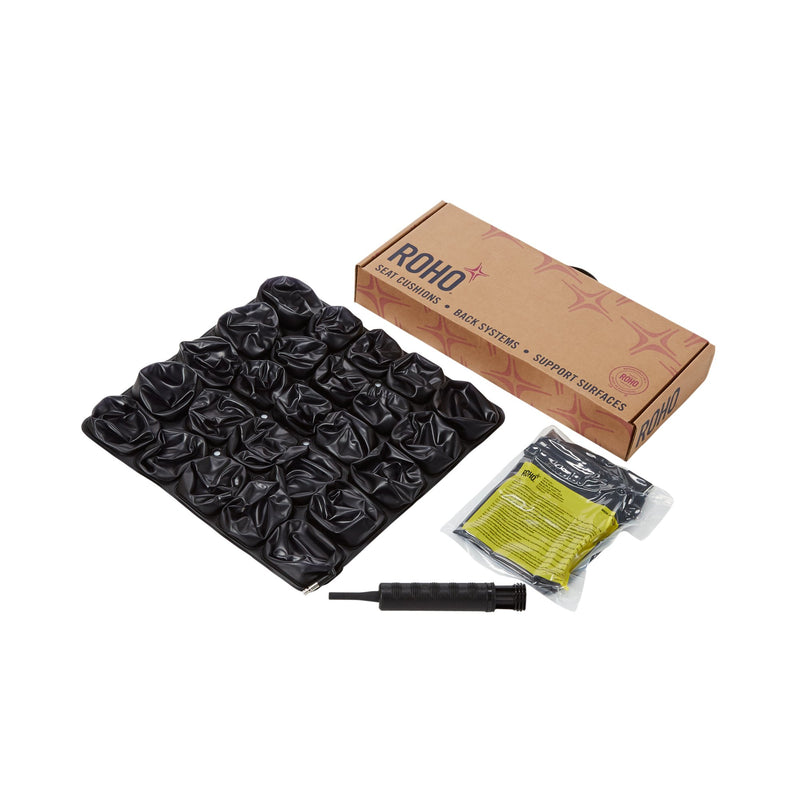 ROHO Mosaic Seat Cushion, 18 in. W x 18 in. D, Foam, Black, Inflatable (Each)