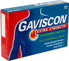 Gaviscon Antacid Chewable Tablets Extra Strength, Peppermint Flavor (Bottle of 100)