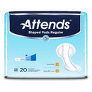 Attends Shaped Bladder Control Pads, Regular (Case of 80)
