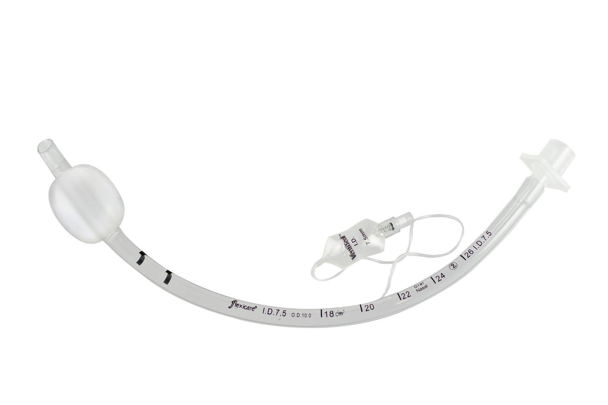Cuffed Endotracheal Tube Flexicare VentiSeal Curved 8.0 mm ID Adult Murphy Eye (Box of 10)