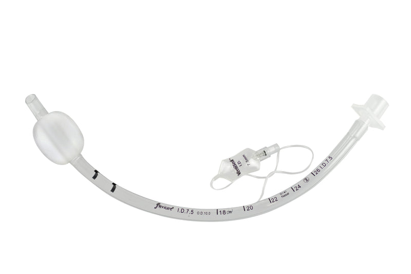 Cuffed Endotracheal Tube Flexicare VentiSeal Curved 8.0 mm ID Adult Murphy Eye 