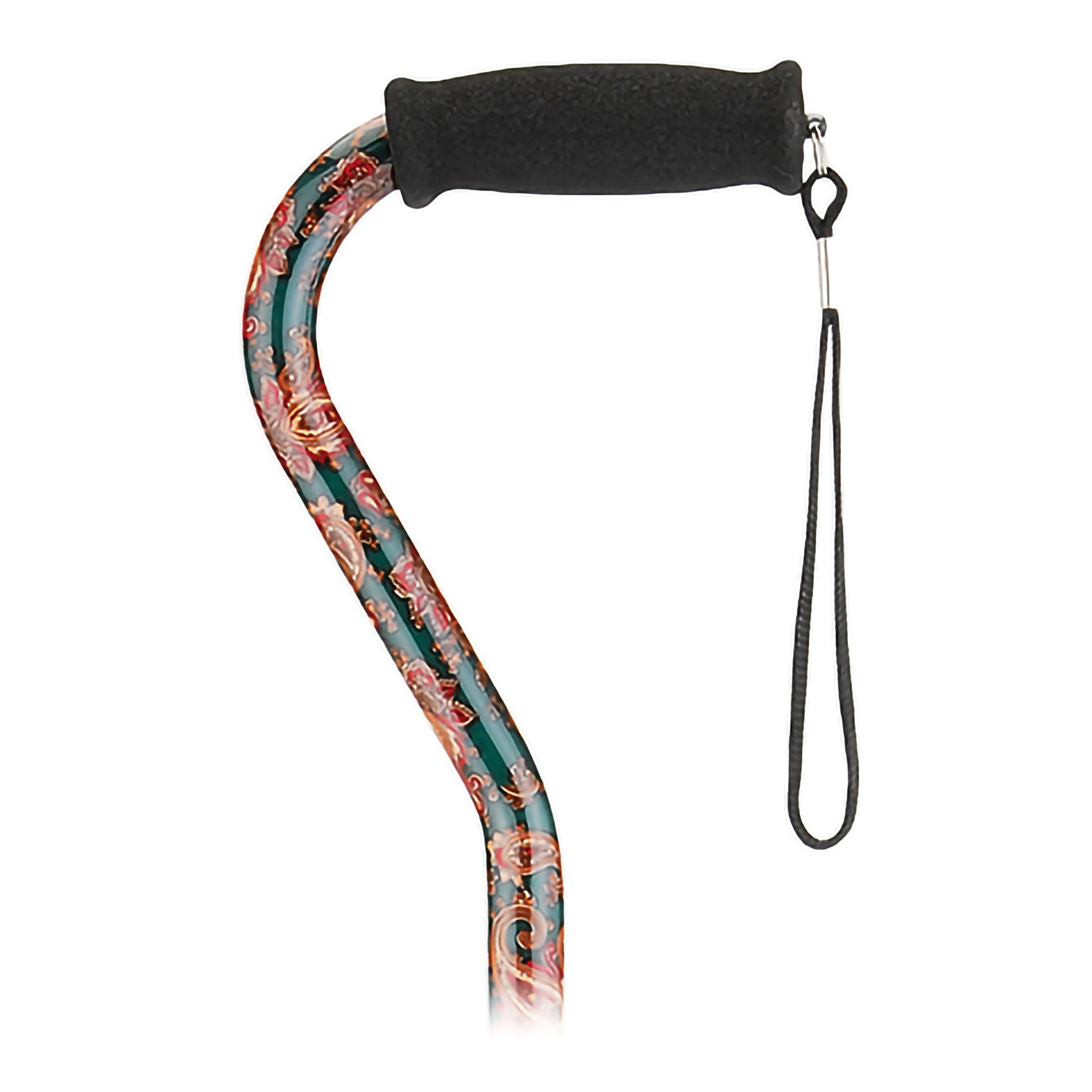 Nova Ortho-Med Nova Green Paisley Print Offset Cane, 30 to 39 Inch Height (2/CS)