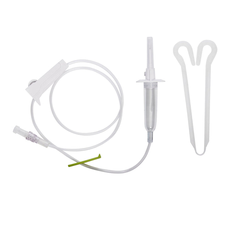 Secondary IV Administration Set ICU Gravity Without Ports 15 Drops / mL Drip Rate Without Filter 34 Inch Tubing Solution 