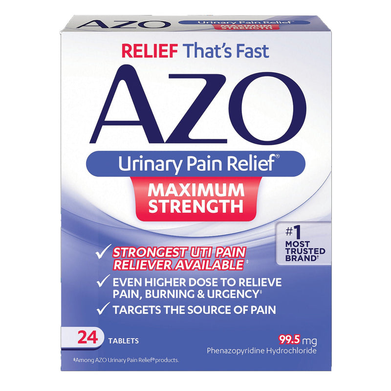 AZO Urinary Pain Relief Tablets, Maximum Strength, 24 per Box